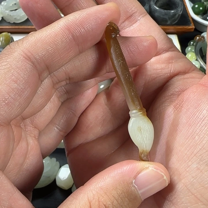 和田玉未镶嵌颈饰定制3.5