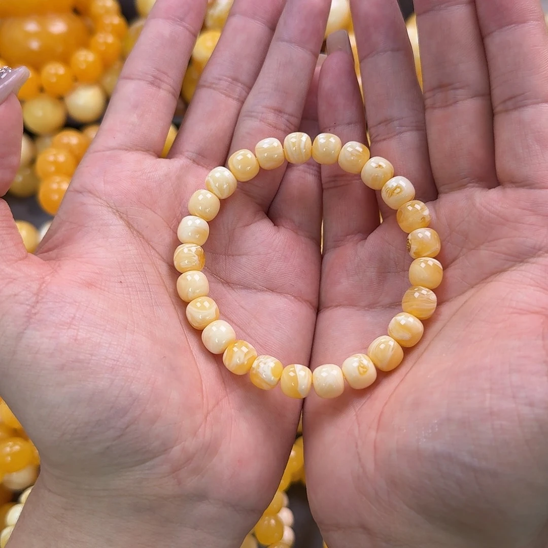 蜜蜡未镶嵌珠宝奇石同料9mm