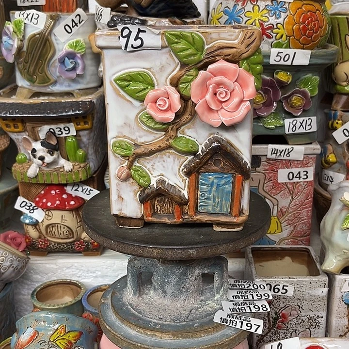 粗陶材质多肉花盆