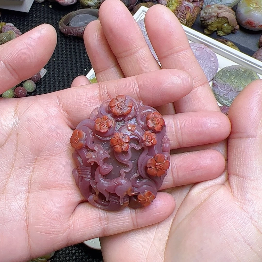 安***锤玛瑙/玉髓未镶嵌定制吊坠