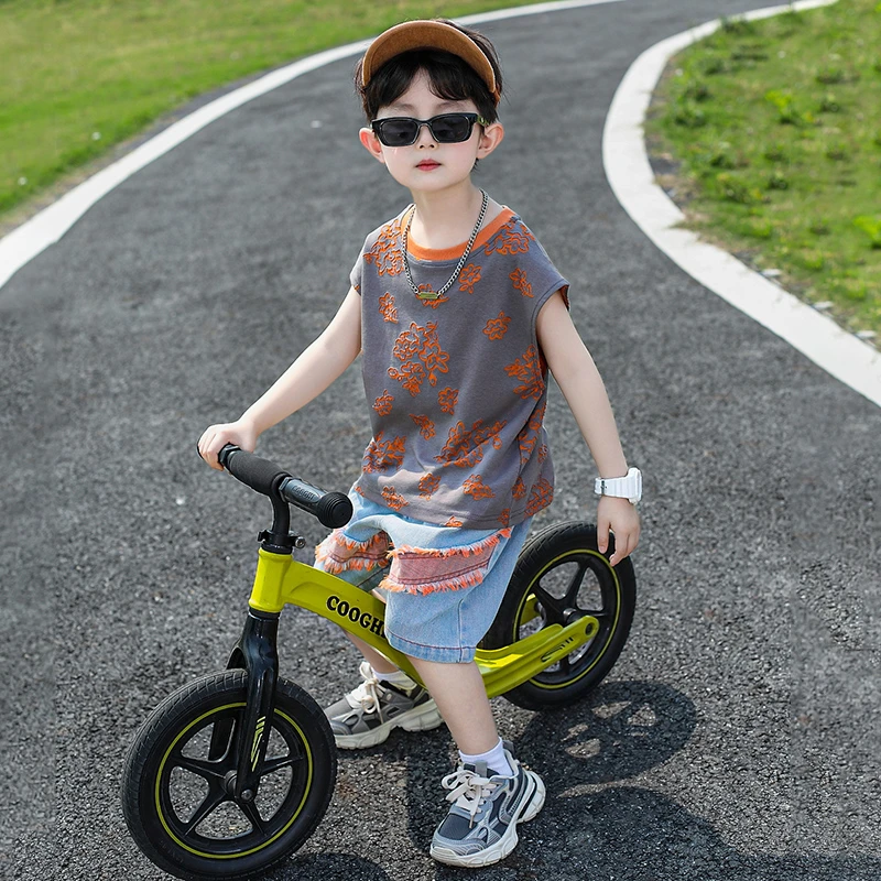 儿童背心套装夏季2025新款潮牌帅气男童夏装两件套男宝宝无袖童装