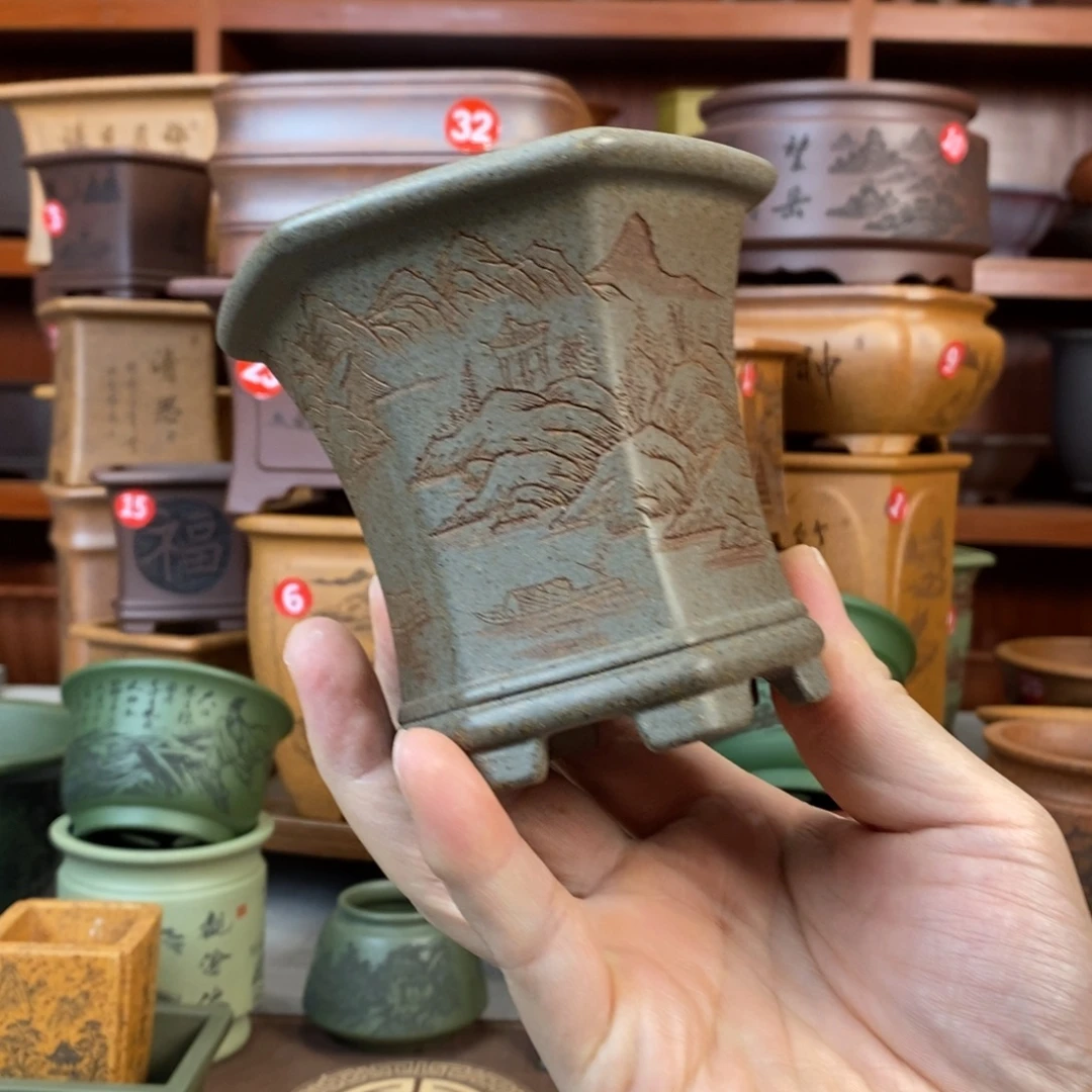 紫砂花盆盆景盆小