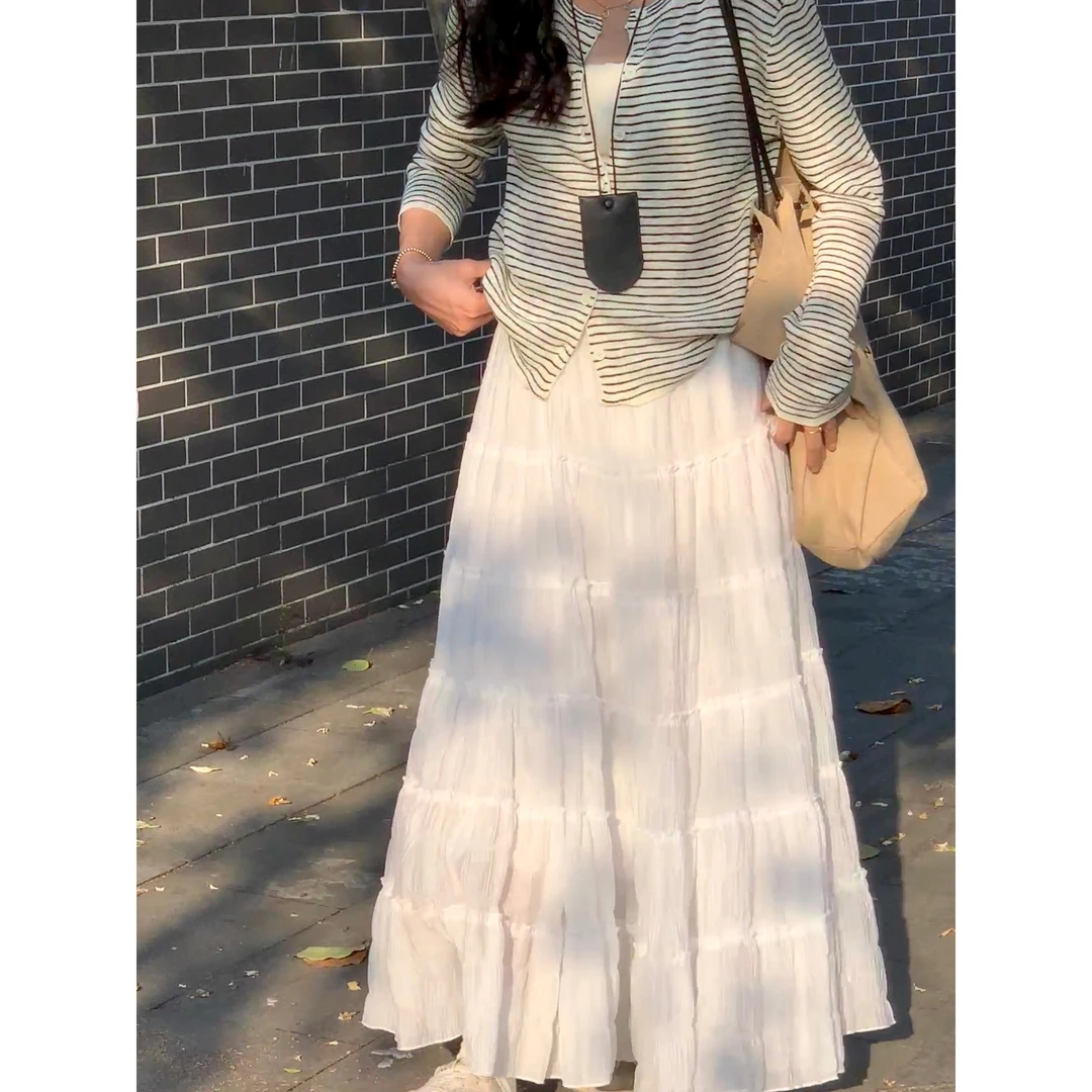 佳儿吖～重工层次感仙系温柔大摆裙半裙3038