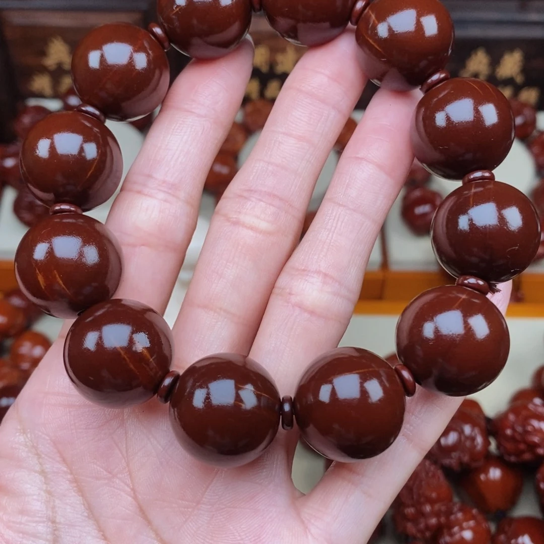 烽***侯橄榄核吊坠大光珠