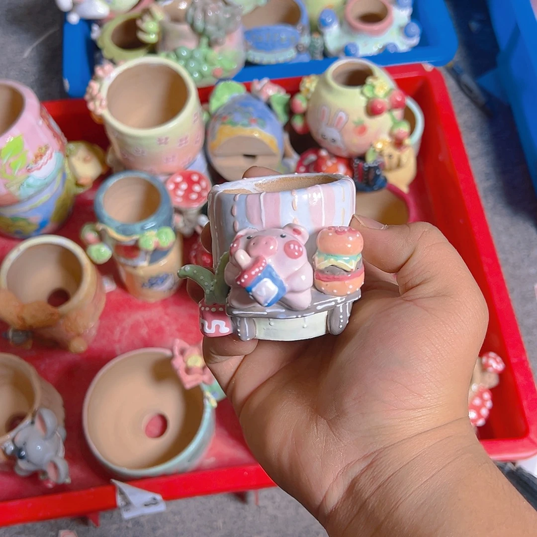 老梧家的手工多肉花盆