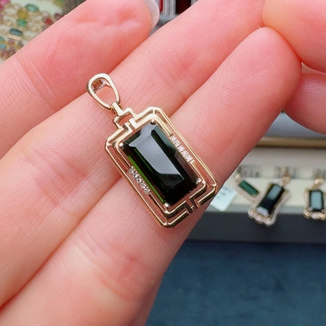 碧玺戒指18K金镶嵌