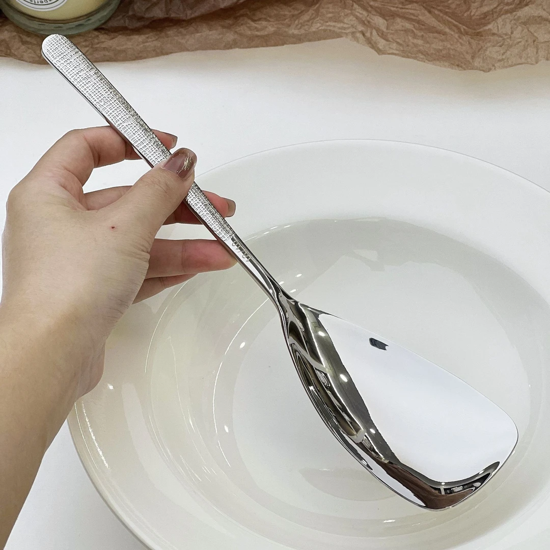 【悠之家】十字纹18/10钢分菜铲分餐勺