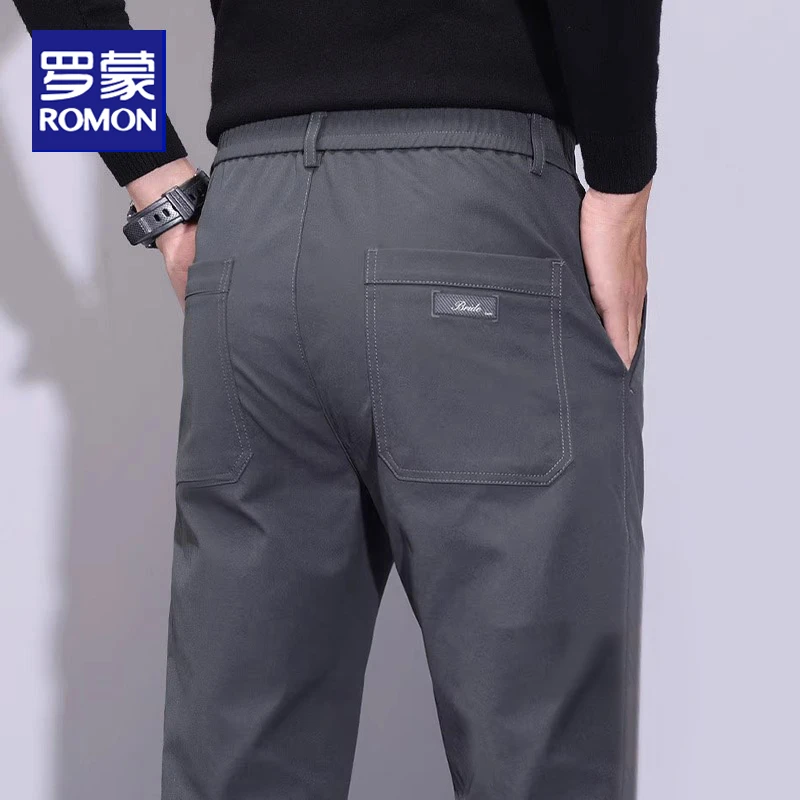 罗蒙春季2025新款男装直筒西装休闲裤子春款加大码百搭商务西裤子