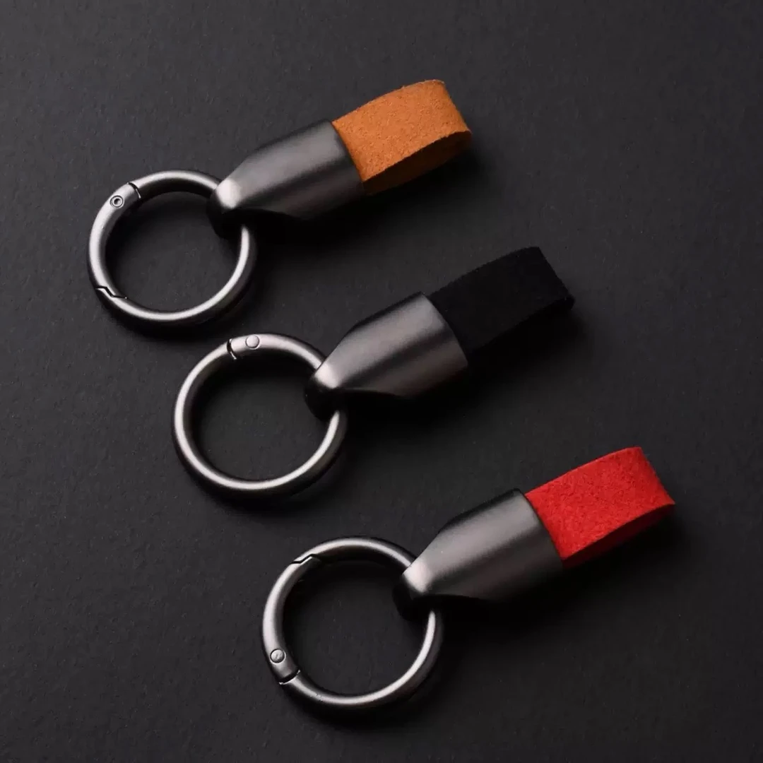 网红磨砂牛皮汽车钥匙扣简约腰挂锁匙扣女防丢小挂件