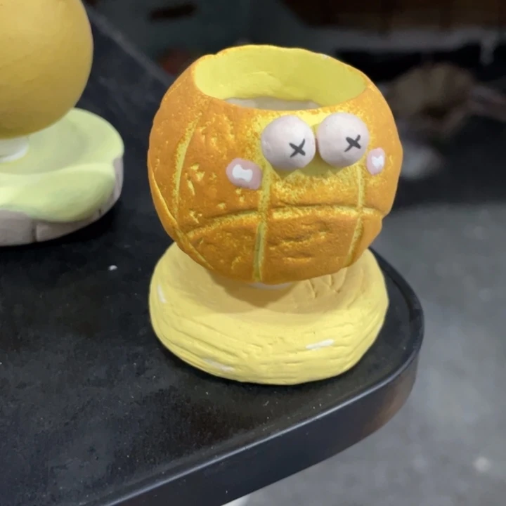 手工多肉花盆手绘精工