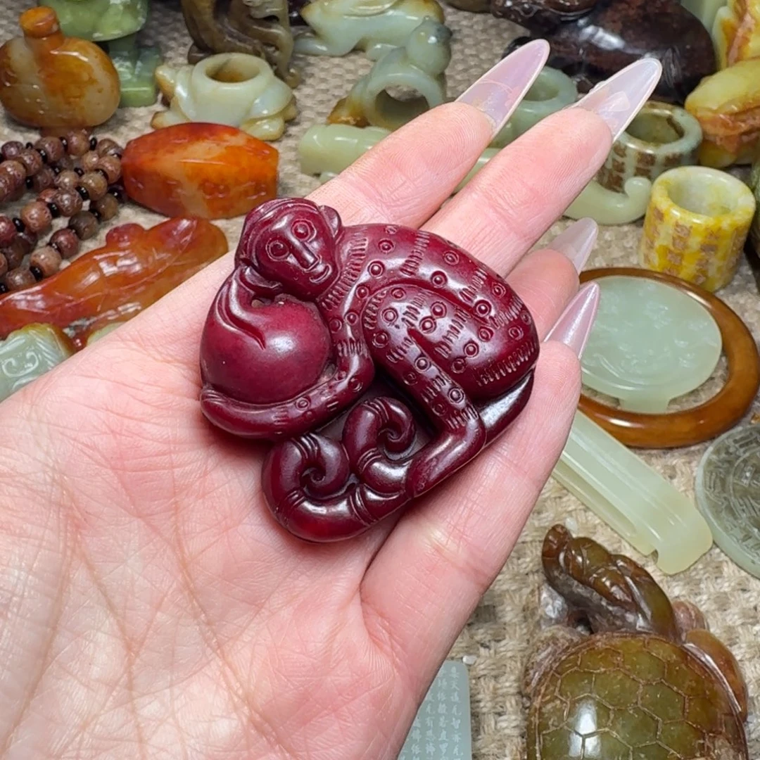 点***斋白玉菩提吊坠挂件