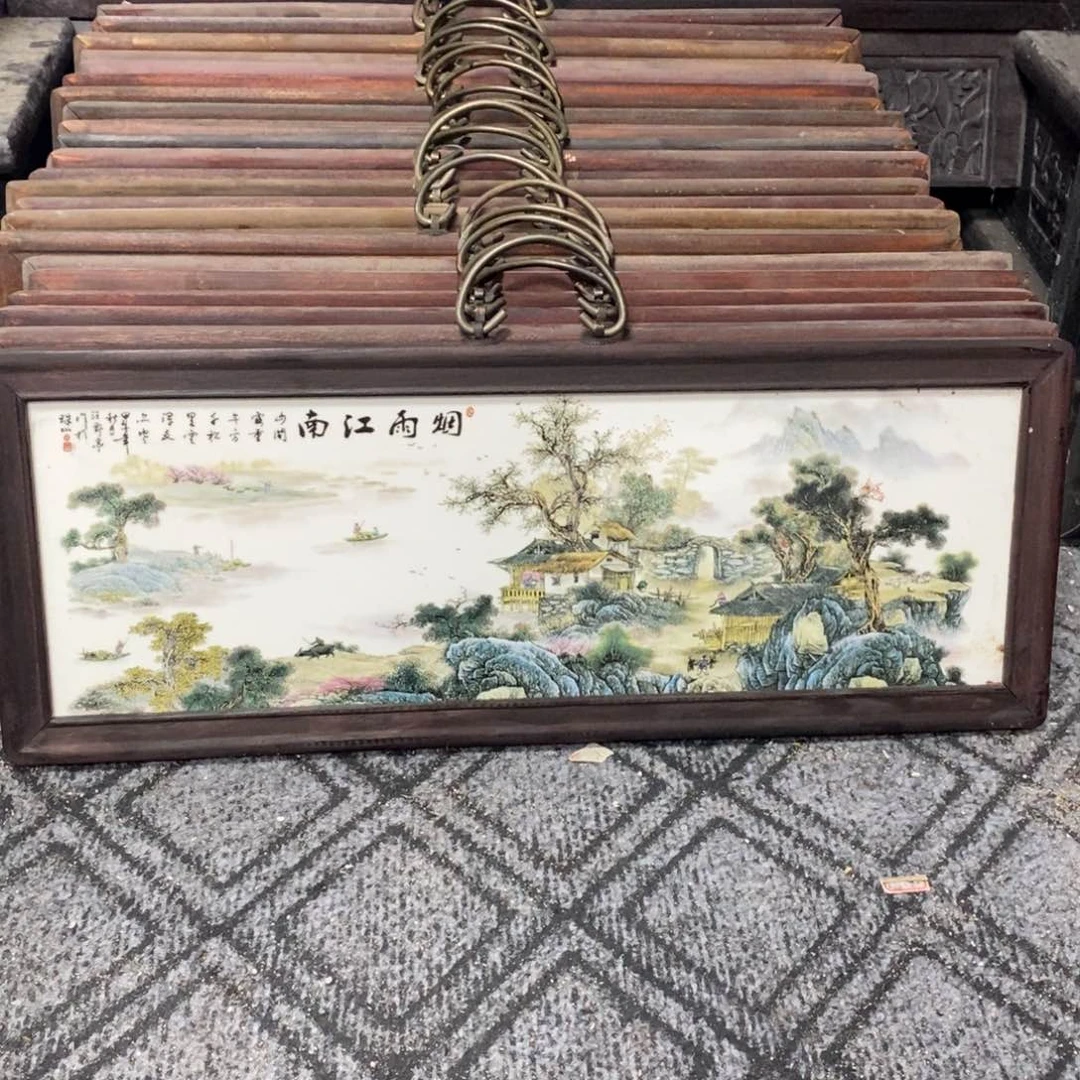 瓷片53*21 景德镇瓷板画柴窑烧制