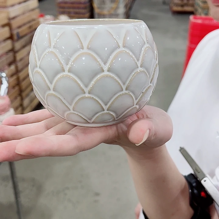 有孔，凑10元包邮陶瓷花盆发货！