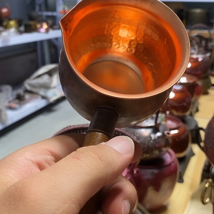 诗***华手工制作紫铜铜壶