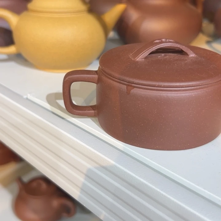 茶壶紫砂紫泥汉瓦150cc