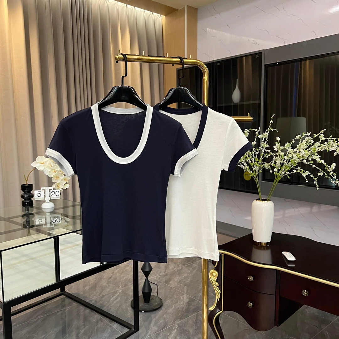 2025夏季圆领小众设计印花短袖T恤女时尚百搭上衣GK-321