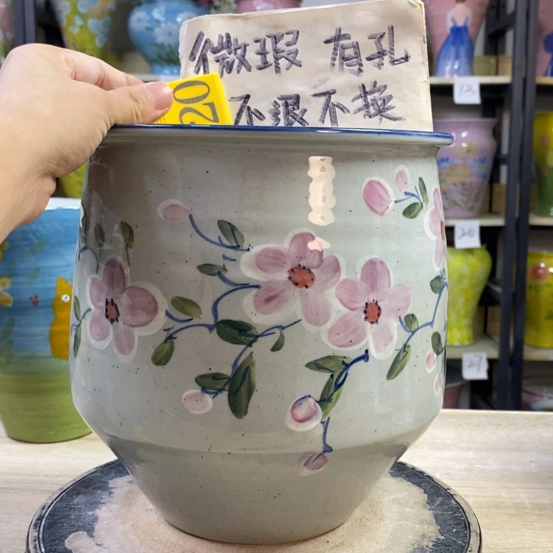 景德镇手工手绘花盆