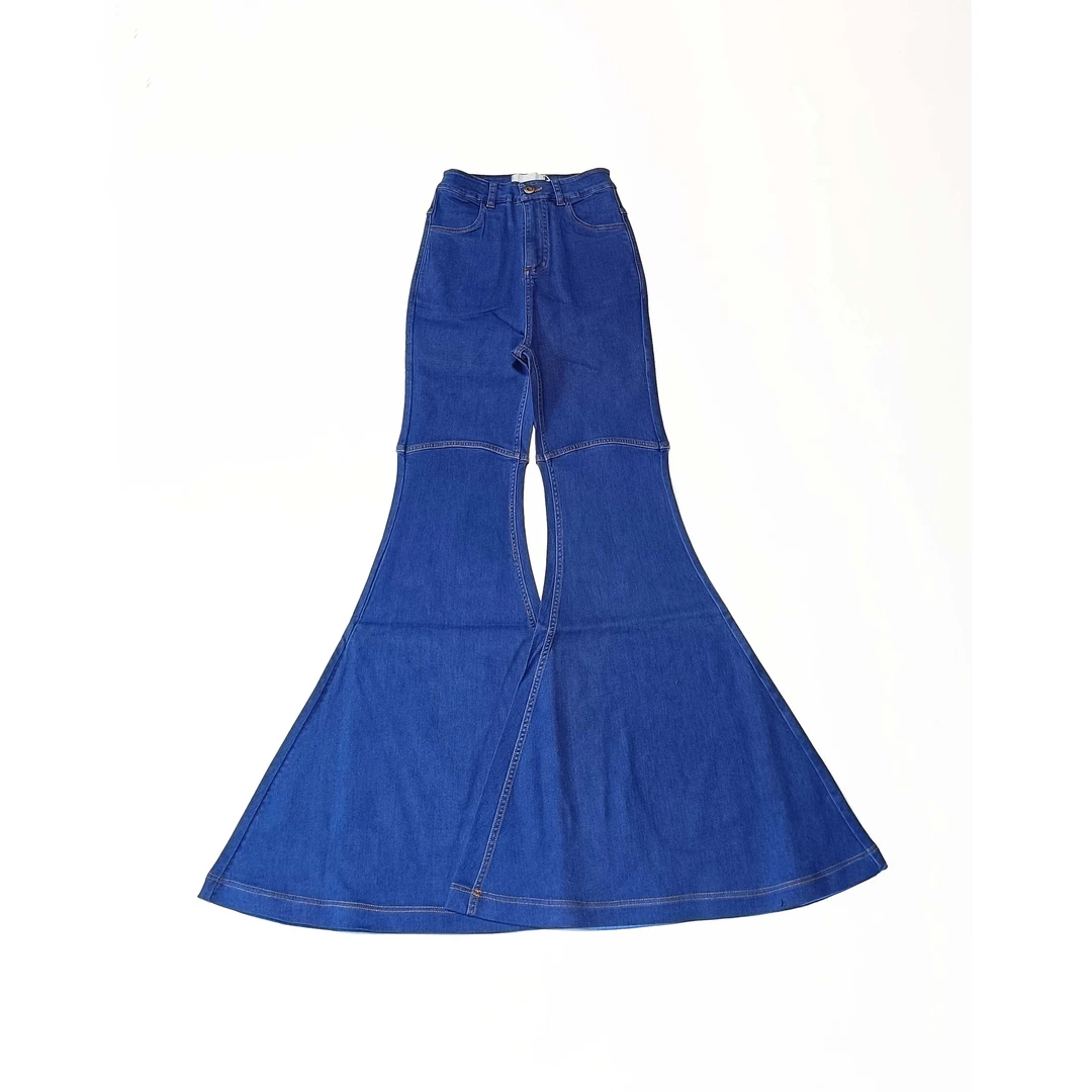 835【特别蓝拼接大喇叭】牛仔长裤46