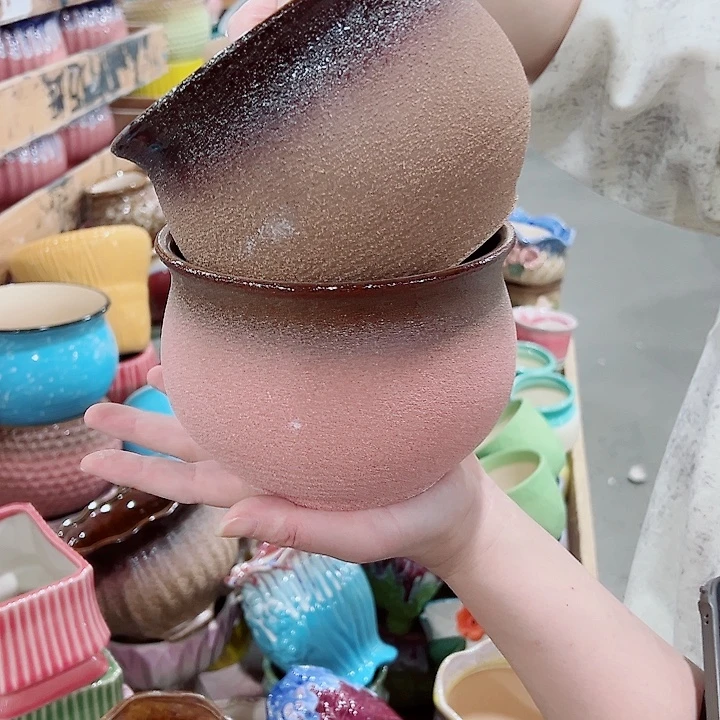 有孔，凑单福利满10元发货陶瓷多肉花盆！