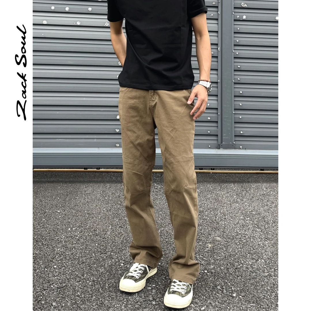 Zack校长zacksoul 工装洗水直筒休闲裤棉质美式户外百搭复古宽松