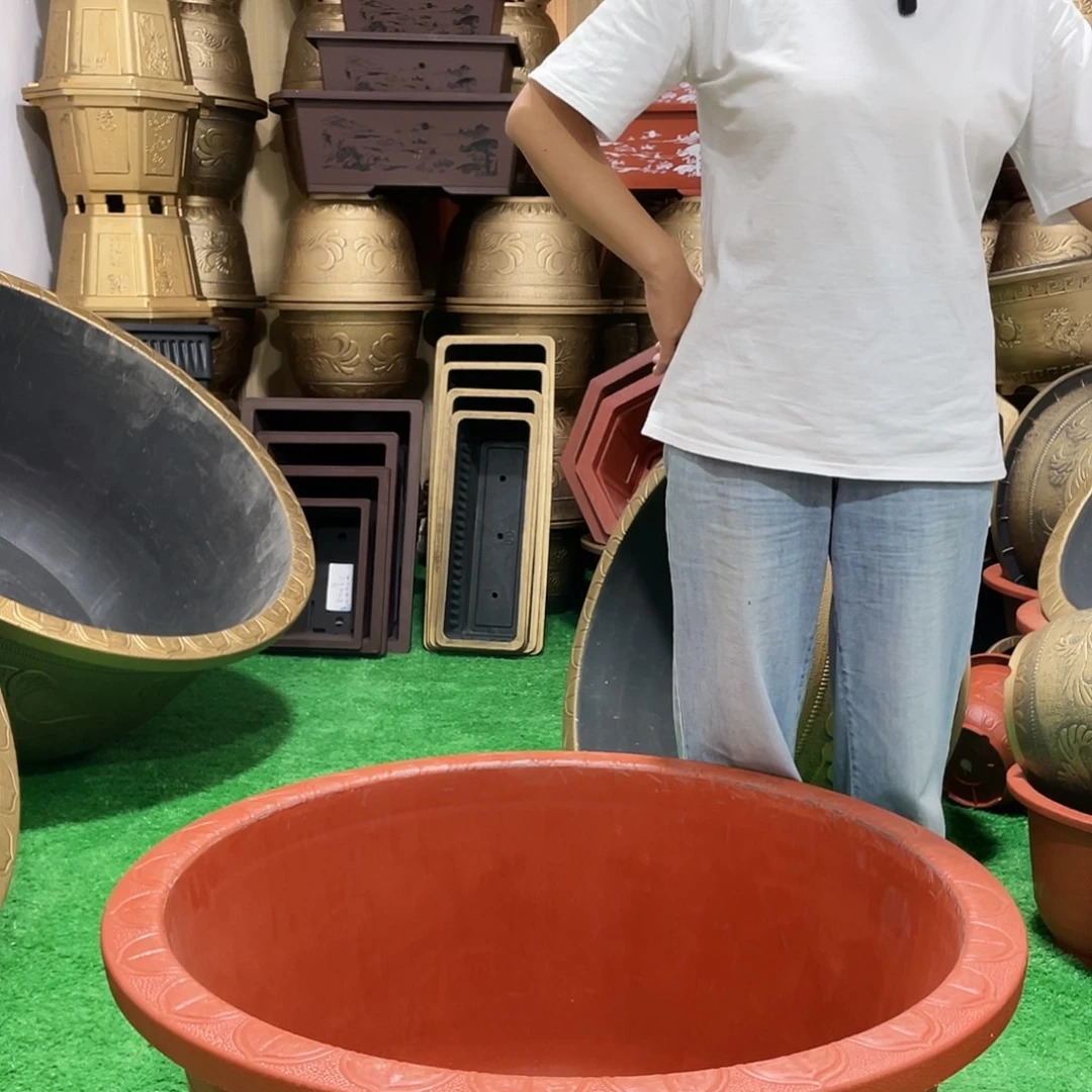 园盆古铜一米二一个