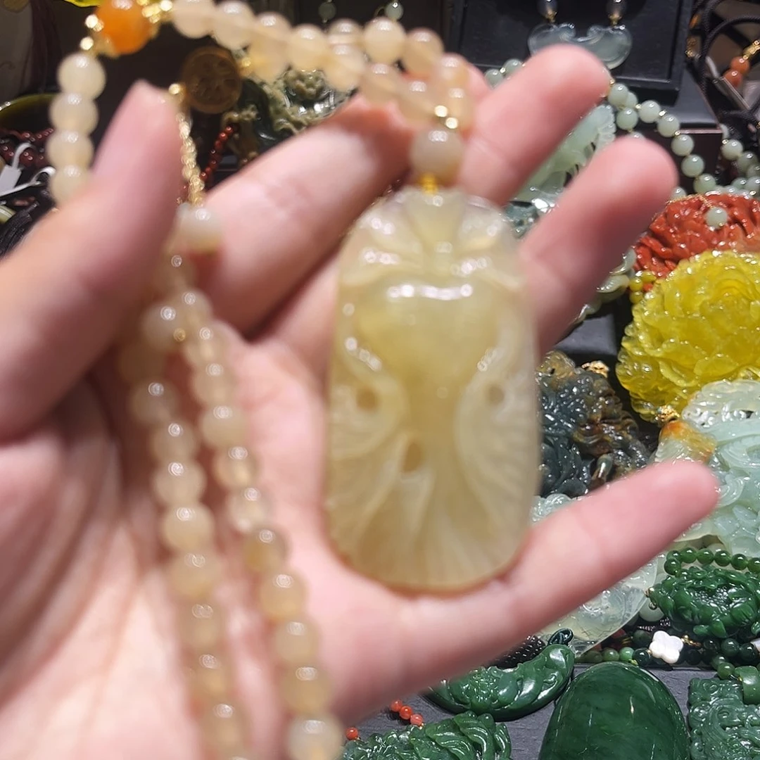 未镶嵌岫玉毛衣链