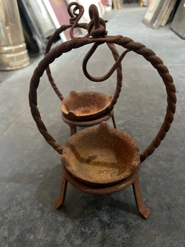 铁油灯摆件回忆收藏一个挂件