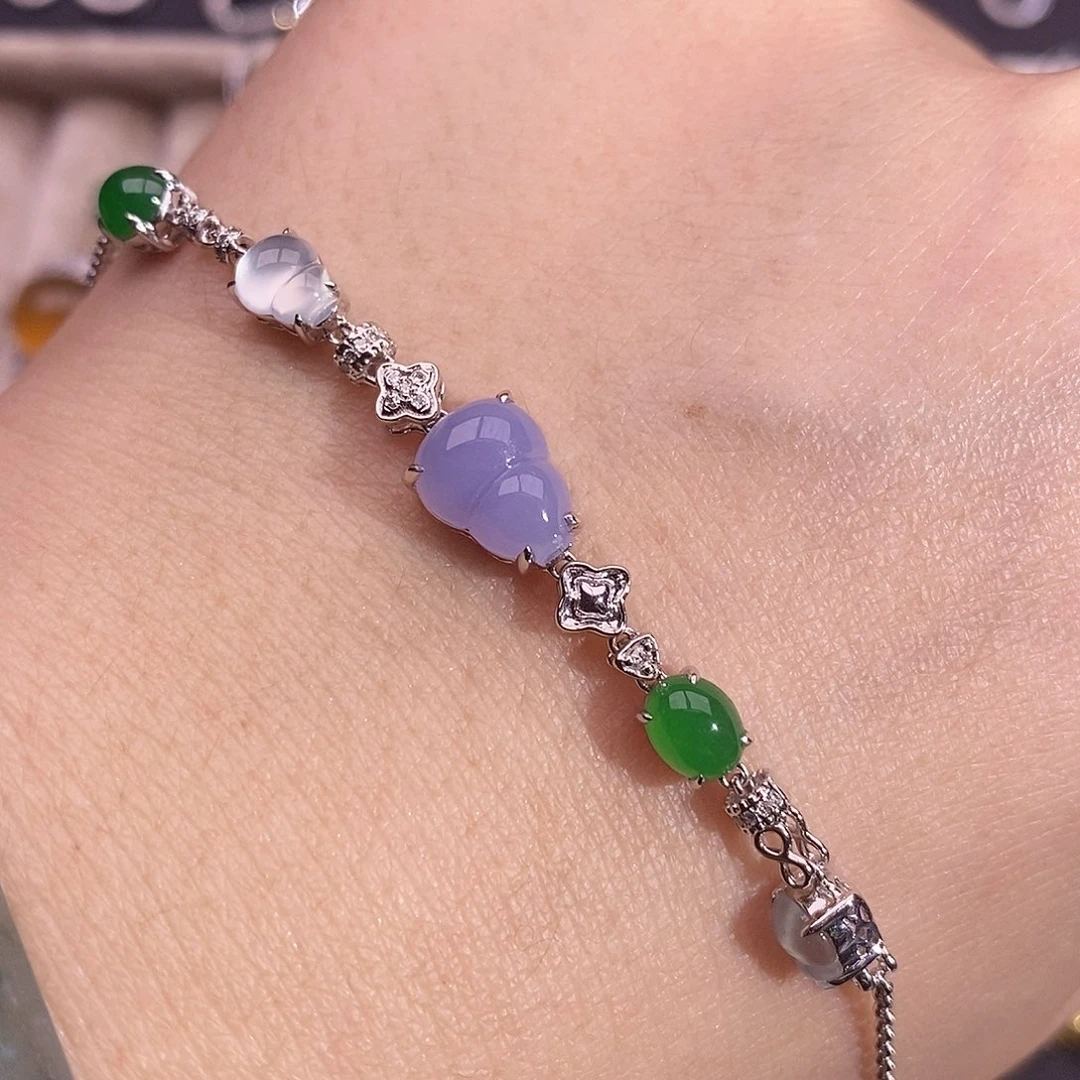 18K金镶嵌手链翡翠