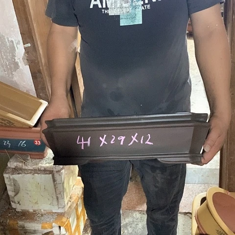 紫砂花盆手工艺品