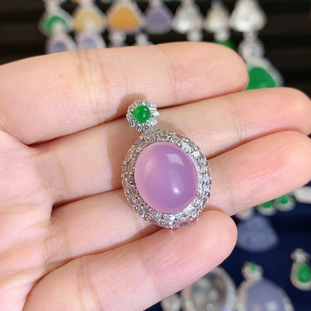 玛瑙/玉髓银S925镶嵌颈饰