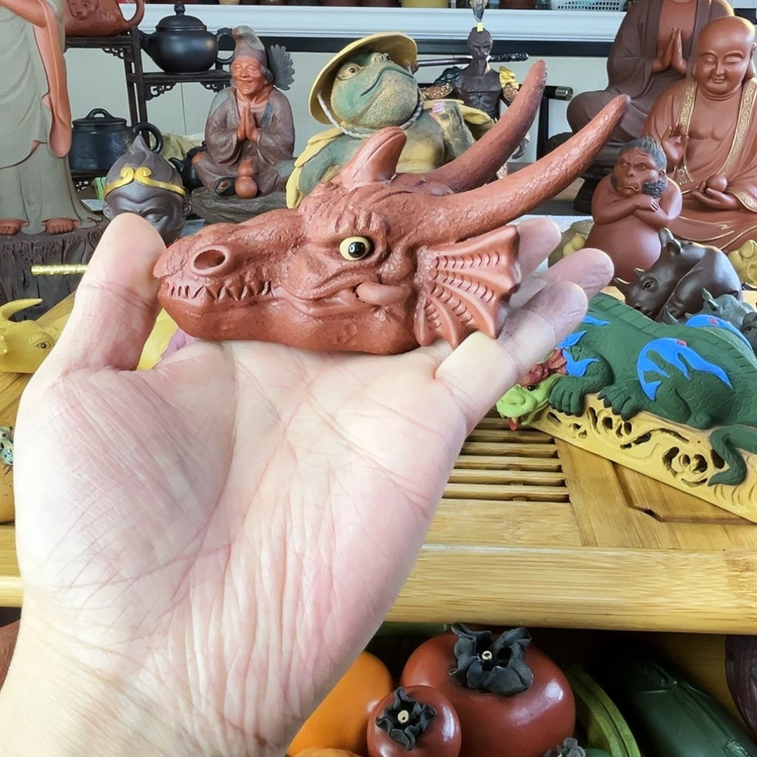 *****紫砂茶杯龙头摆件！