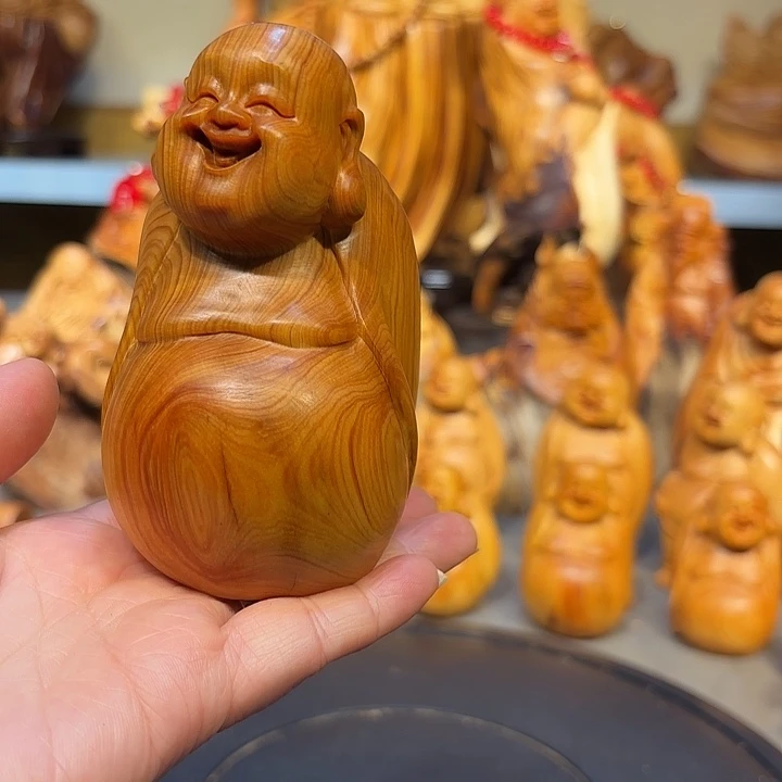 柏木太行崖柏弥勒佛