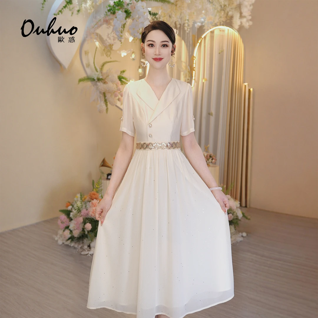 【木木定制】2025年夏季新款轻奢优雅仙气显瘦连衣裙OHDRI06095