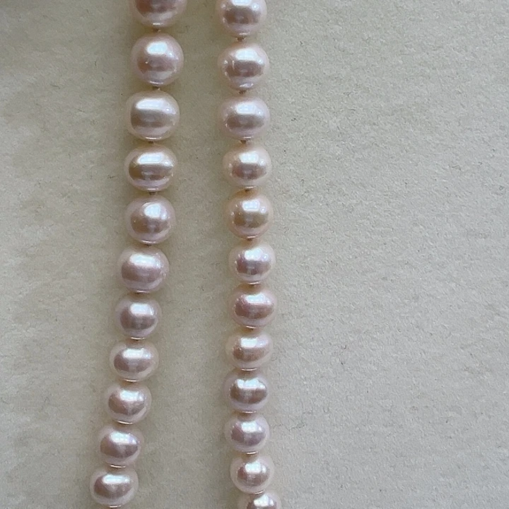 颈饰淡水珍珠银S925镶嵌➕9-10高品极光炫彩