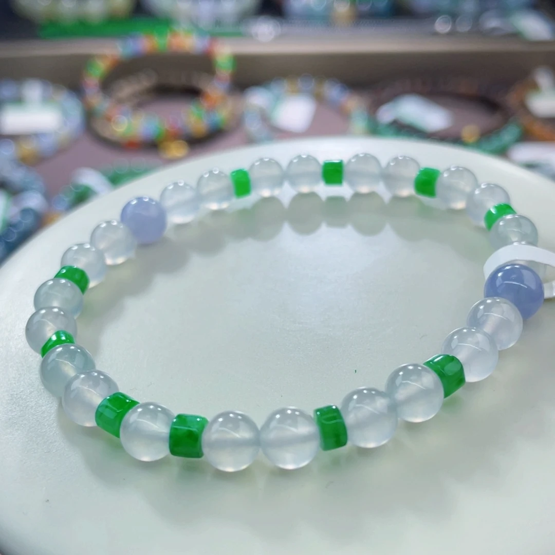 未镶嵌手链翡翠茅台白小葱花