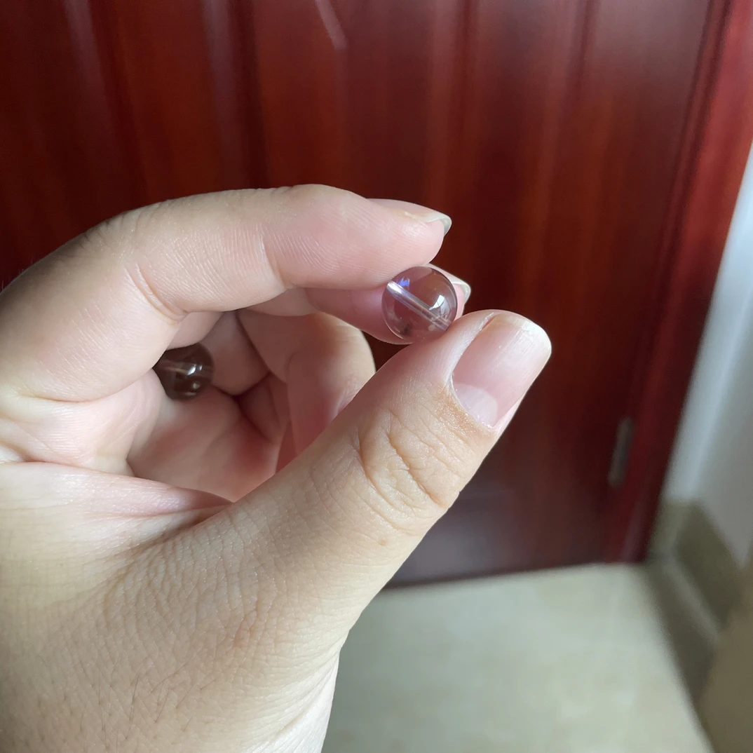 天然紫黄晶水晶单珠