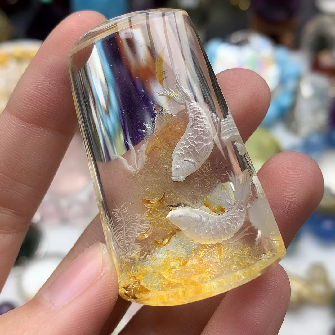 水晶未镶嵌珠宝半成品吊坠