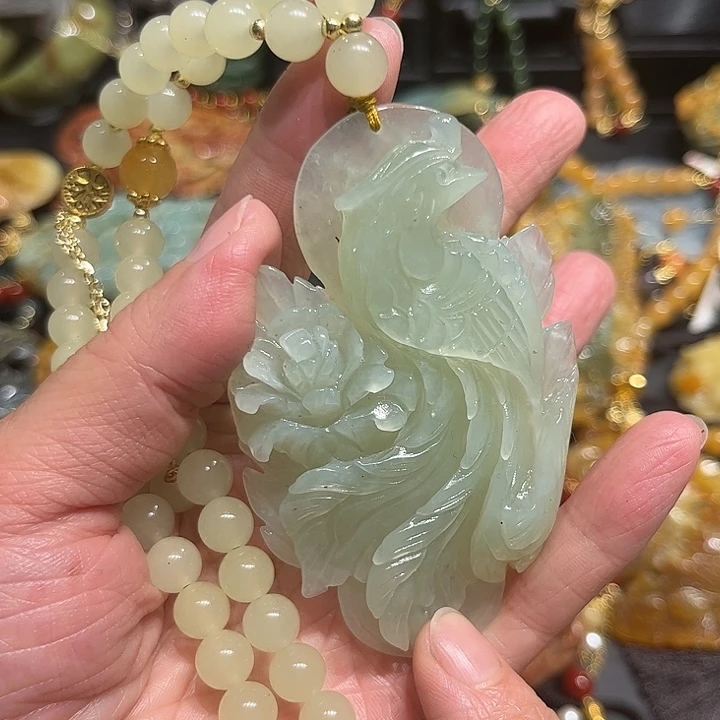 岫玉未镶嵌毛衣链