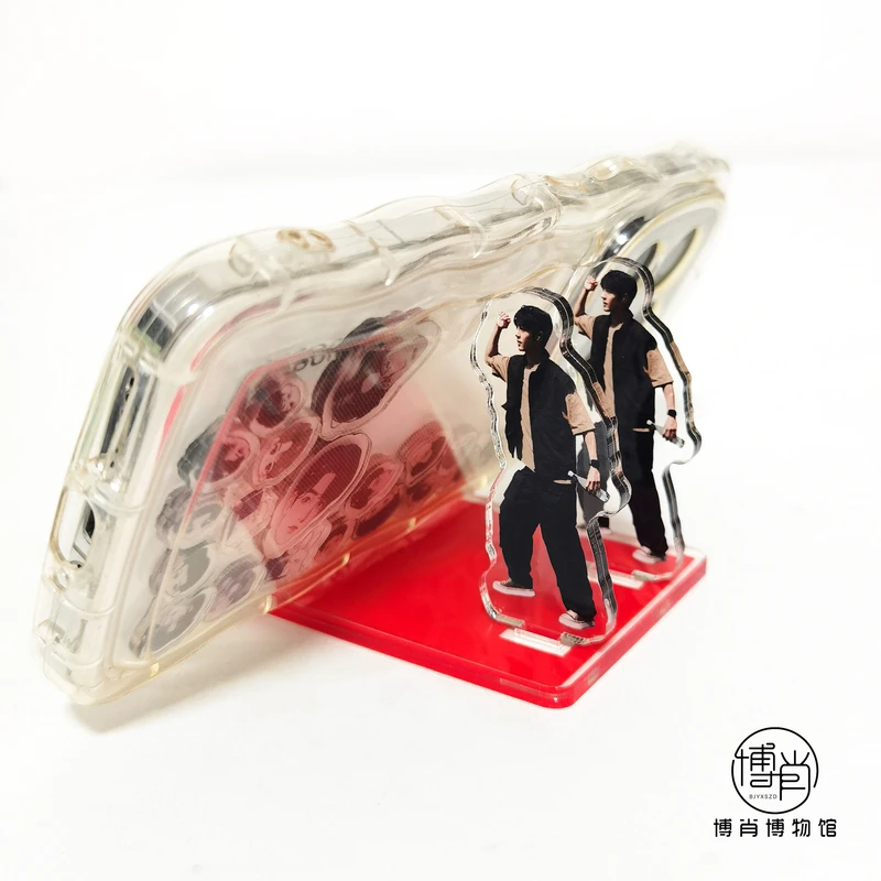 博肖博物馆定制周边肖战发饰可爱抓夹人形发卡手机支架追剧神器