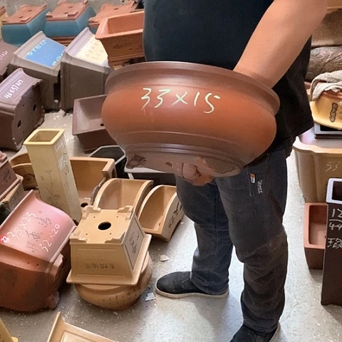 紫砂花盆手工制作