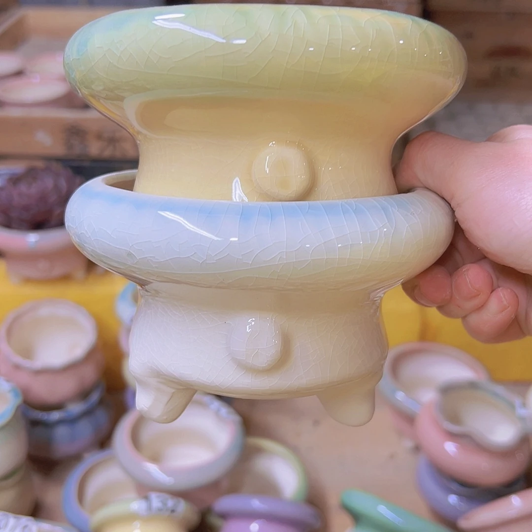 红陶陶瓷花盆当场满12包邮