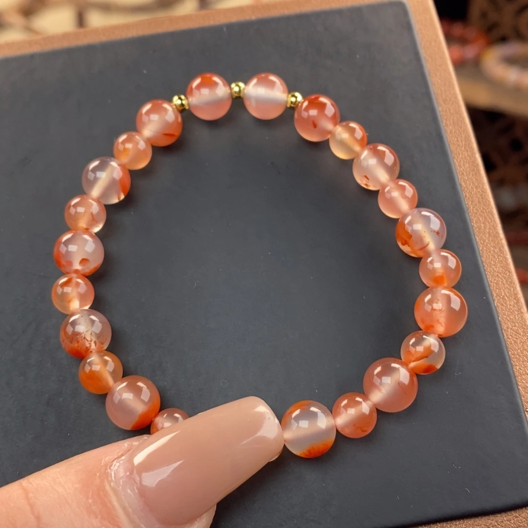 南红玛瑙未镶嵌手链