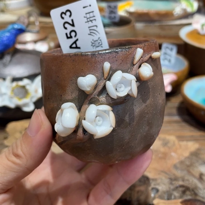 手工制作陶瓷茶具茶杯青蛙