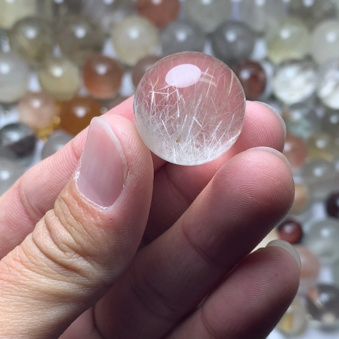 水晶珠宝半成品未镶嵌翟*兔毛球