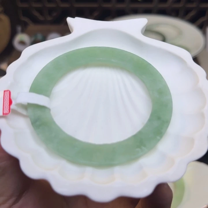 定制翡翠未镶嵌52-58冰种满圈甜果绿