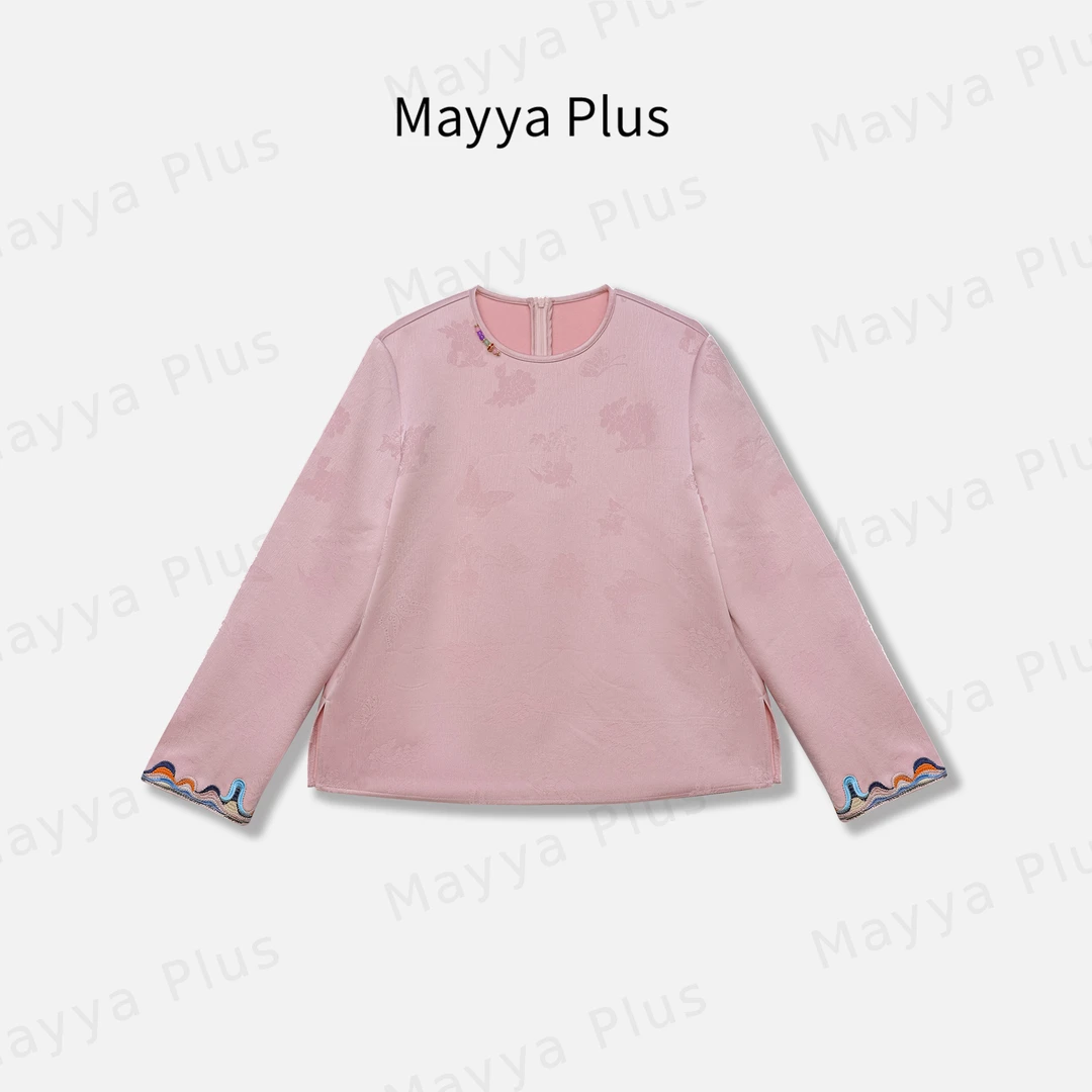 【锦瑟年年】Mayya Plus麦芽定制轻奢气质显瘦百搭梭织上衣32448351