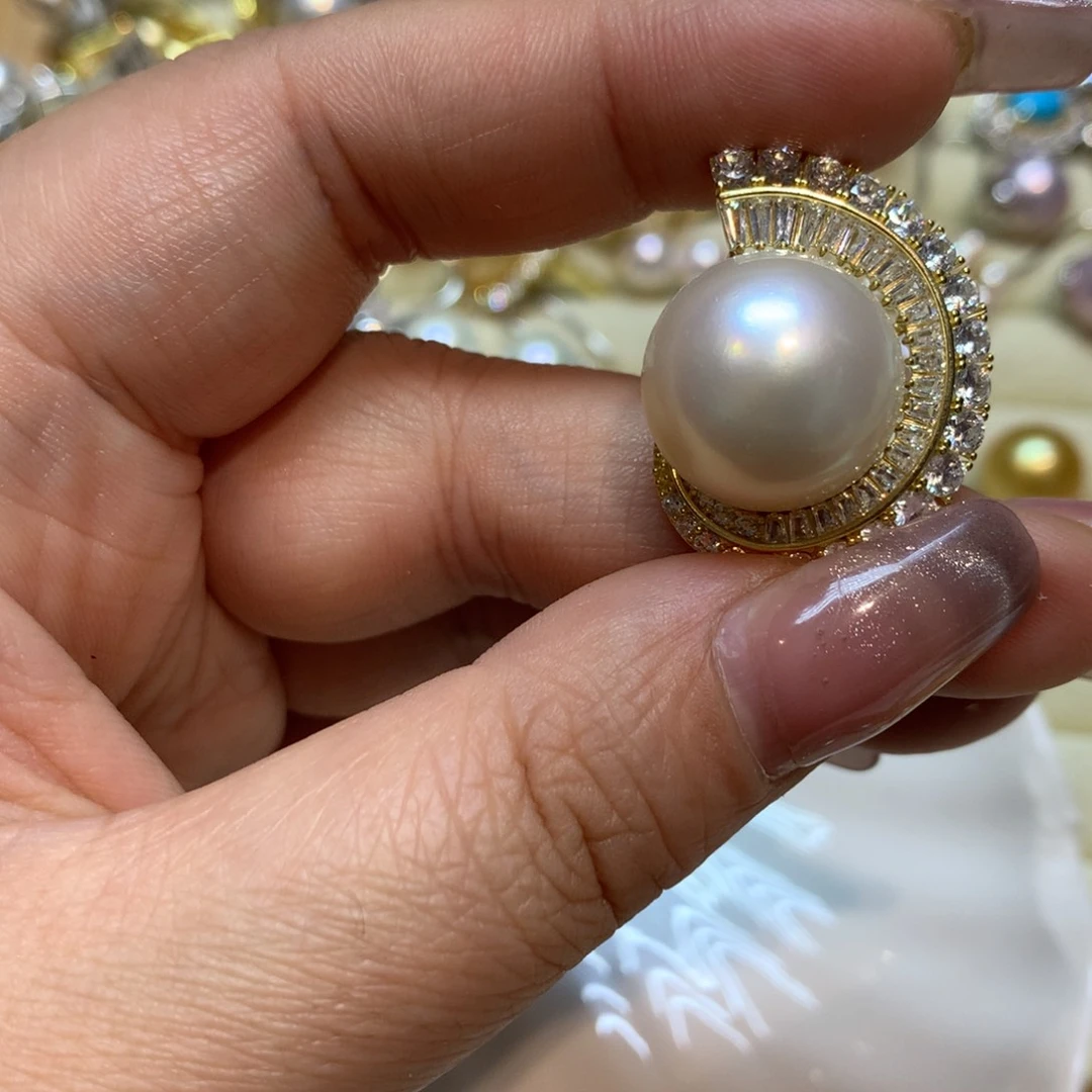 海水珍珠颈饰银S925镶嵌