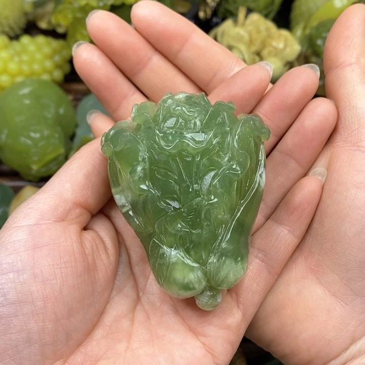 蛇纹石玉手把未镶嵌a***空