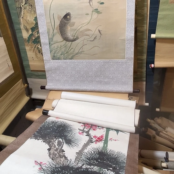 ****淡回流字画精品三个。