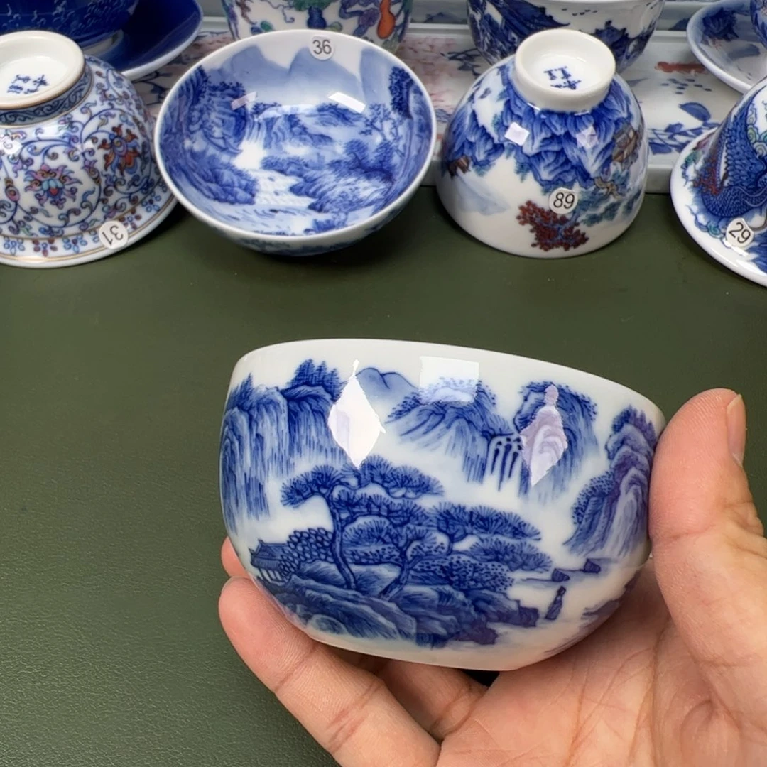 陶瓷景德镇纯手工纯手绘茶具木木42